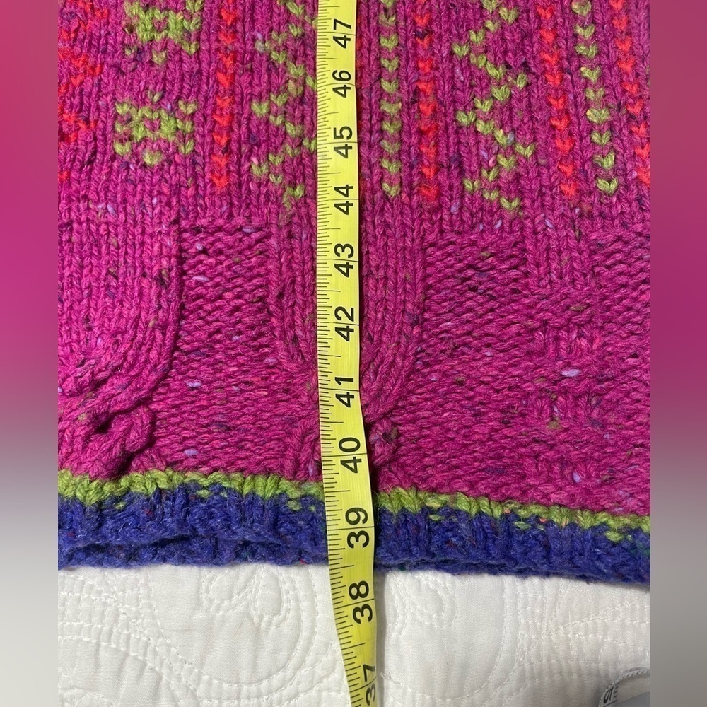 Vintage TALBOT'S Wool Sweater Women's Medium Colorful Pullover Retro - Picture 8 of 10